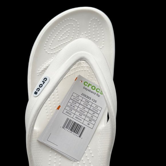 Crocs Bayaband Womens Flip Flop Sandal Size 9 White Water Friendly Lightweight - Picture 11 of 16